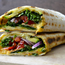 Grilled Zucchini Hummus Wrap