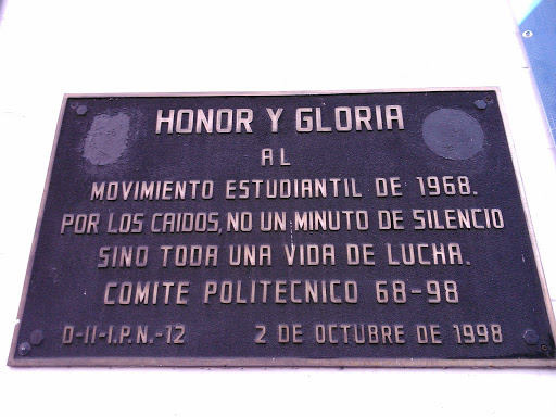 Placa Honor Y Gloria