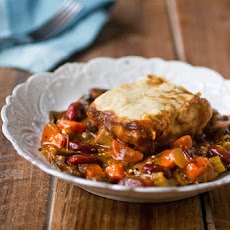 Mushroom Stout Pie With Potato Biscuits