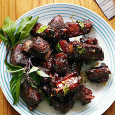 Chinese Glazed Riblets with Garlic and Thai Basil