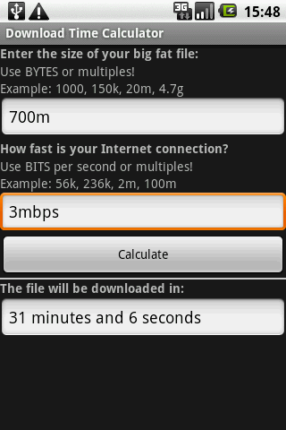 Download Time Calculator