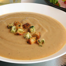 Apple-Chestnut Soup with Parsley Croutons Recipe