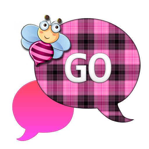 GO SMS - Pink Bee Frenzy 個人化 App LOGO-APP開箱王
