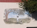 Little Girl on a Swing Mural