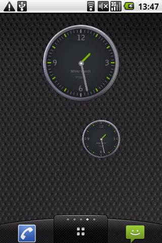 Grey and Green Clock Widget