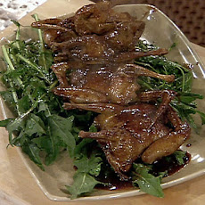 Pan Roasted Squab with a Fig and Red Wine Reduction Sauce