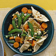 Pot Sticker Salad with Snap Peas