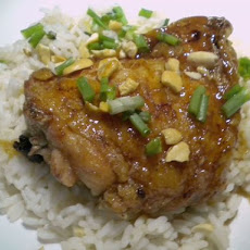 Honey Vanilla Glazed Chicken over Sweet Vanilla Rice