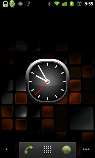 Orange Bold Analog Clock