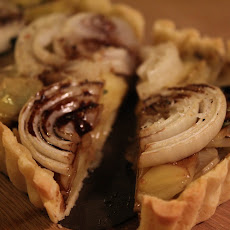 Onion Potato Tart with Balsamic Glaze