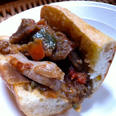 Italian Sausage and Ratatouille Sub