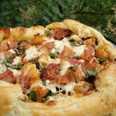 Smoky Shitake Cranberry Cauliflower Galette with Marmalade-Mustard Mascarpone