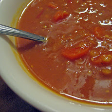 Red Lentil and Carrot Soup With Coconut for the Crock Pot