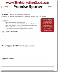 Brand Promise worksheet 2