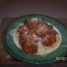 Dorothy's Meatballs and Spaghetti