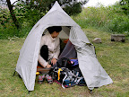Aya in the Seedhouse SL2 at Saiko Lake