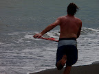 Jason on the horse, about to drop in