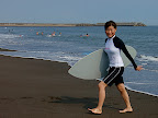 Aya happy after a nice ride