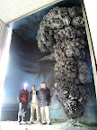 Being so close to an erupting volcano, real or fake, plays tricks on the camera