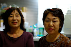 Fukiko and Chieko try hard in our English lesson