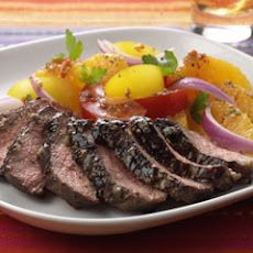 Citrus Italian Steaks With Tomato Salad