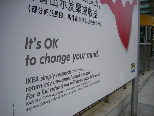 User manual outside the Beijing Ikea
