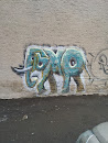 Граффити Слон