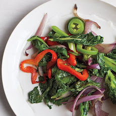 Broccoli Rabe with Pepper and Onion