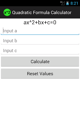 Quadratic Formula Calculator