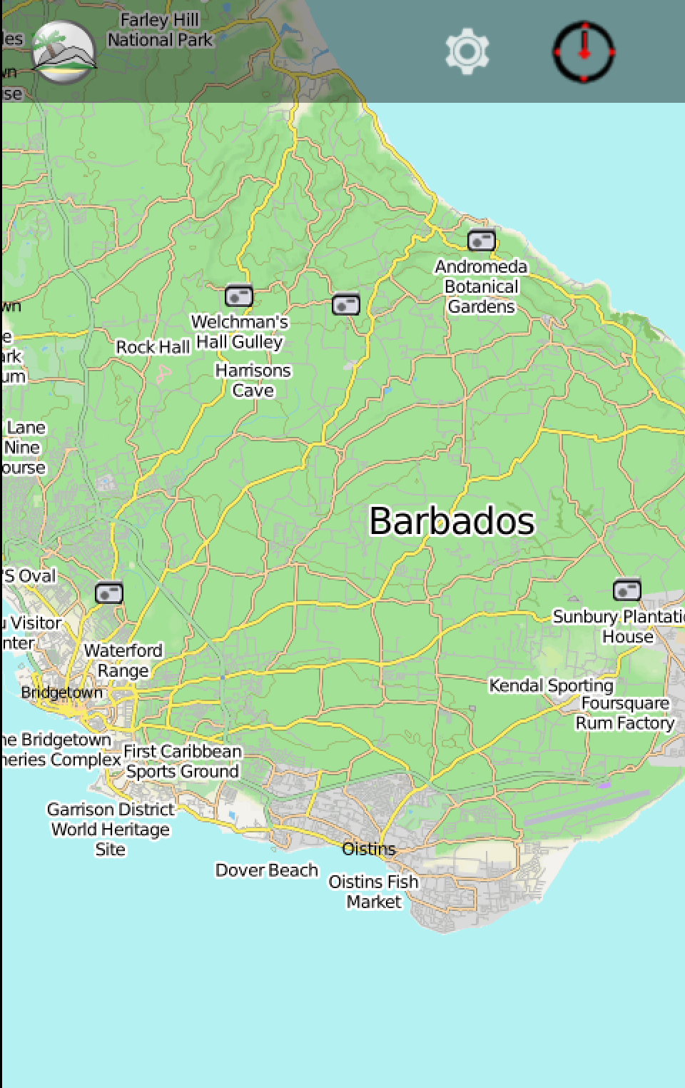 Android application BARBADOS travel map screenshort