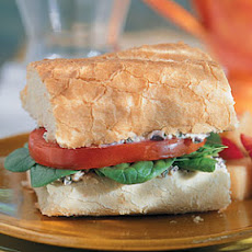 Tomato and Spinach Baguettes with Kalamata-Feta Spread