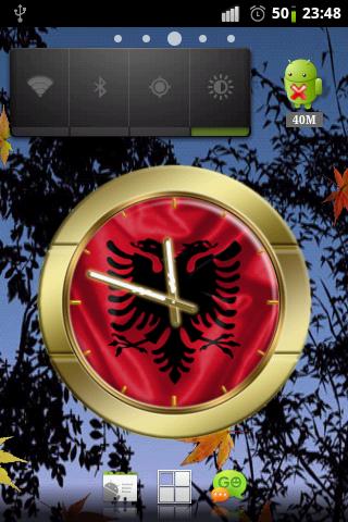 Albania flag clocks