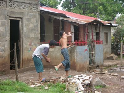 throwing rocks