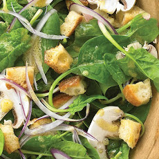 Spinach, Mushroom, and Red-Onion Salad