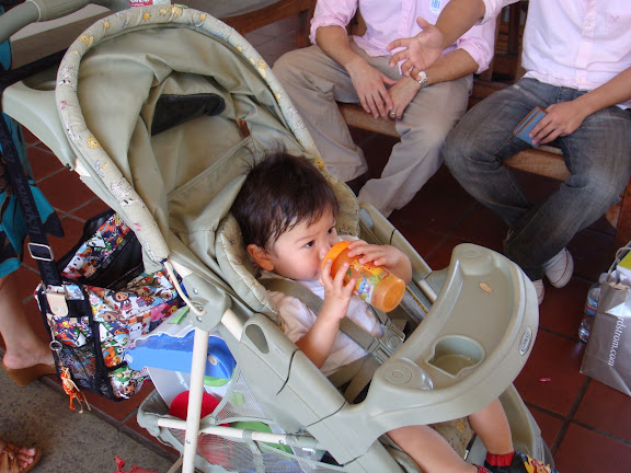 jack was the luckiest! he got to sit back and drink from his sippy cup.