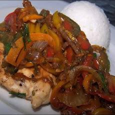 Chicken With Sweet Peppers and Balsamic Vinegar