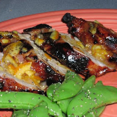 Grilled Spiced Pork, Orange-Lime Glaze & Sugar-Snap Peas Ww