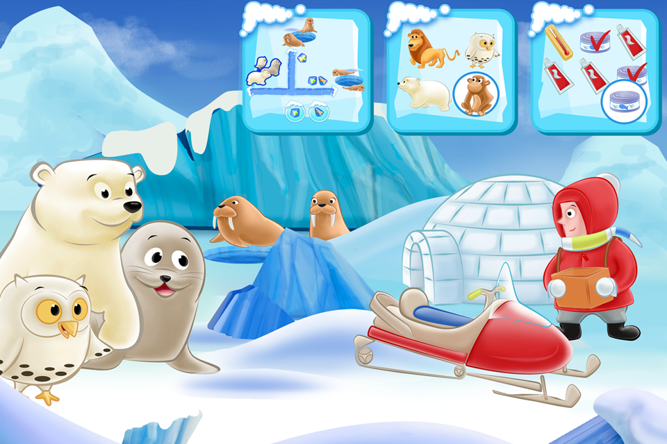 Android application Polar Bear Cub - Fairy Tale with Games Free screenshort