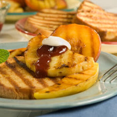 Grilled Pound Cake & Fruit With Spicy Raspberry & Sweet Velvet Sauces