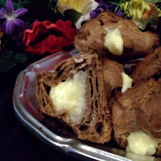 Chocolate Cream Puffs With Almond Cream