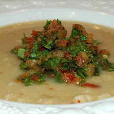 White Bean Soup with Salad Salsa