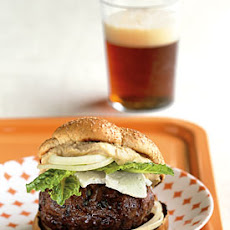Minted Lamb Burgers with Feta and Hummus