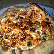 Sweet and Briny Shrimp Galette