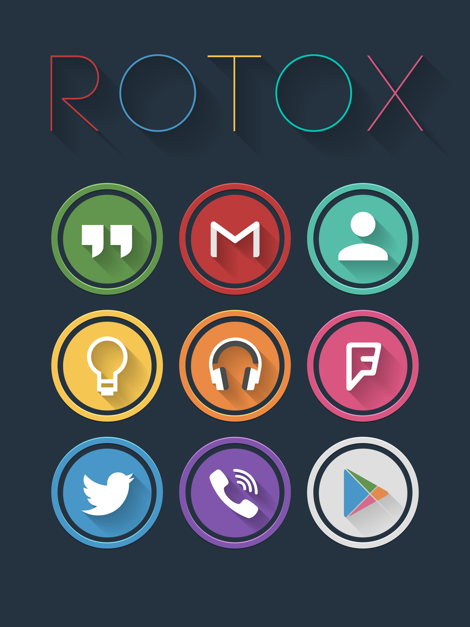 Android application Rotox - Icon Pack screenshort