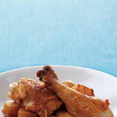 Braised Chicken with Celery Root and Garlic