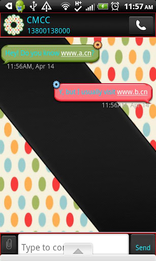 GO SMS THEME ColorfulDots