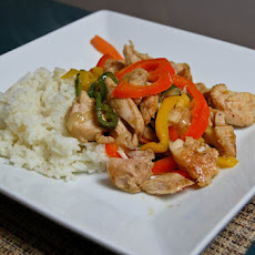 Spiced Chicken with 3 Pepper Rajas