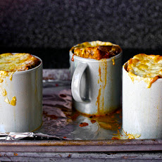Roasted Tomato Soup with Broiled Cheddar