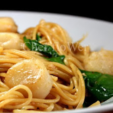 Garlic Scallops With Angel Hair Pasta