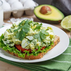Creamy Avocado/Guacamole Egg Salad Sandwich